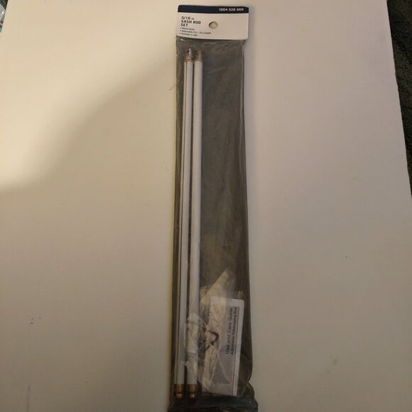 5/16 In Sash Rod Set Adjustable Telescoping Window Curtain Rods-NEW - Picture 1 of 5